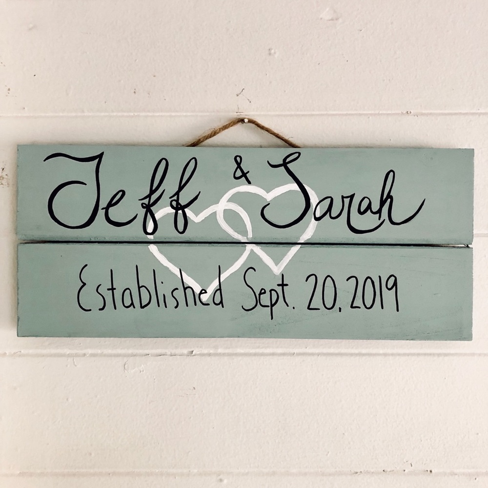 Custom wedding sign